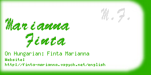 marianna finta business card